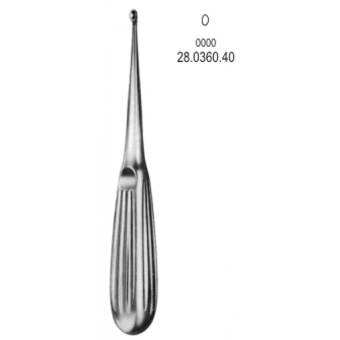 28.0360.40 Spratt Kemik Küreti 16.5cm, Fig.0000