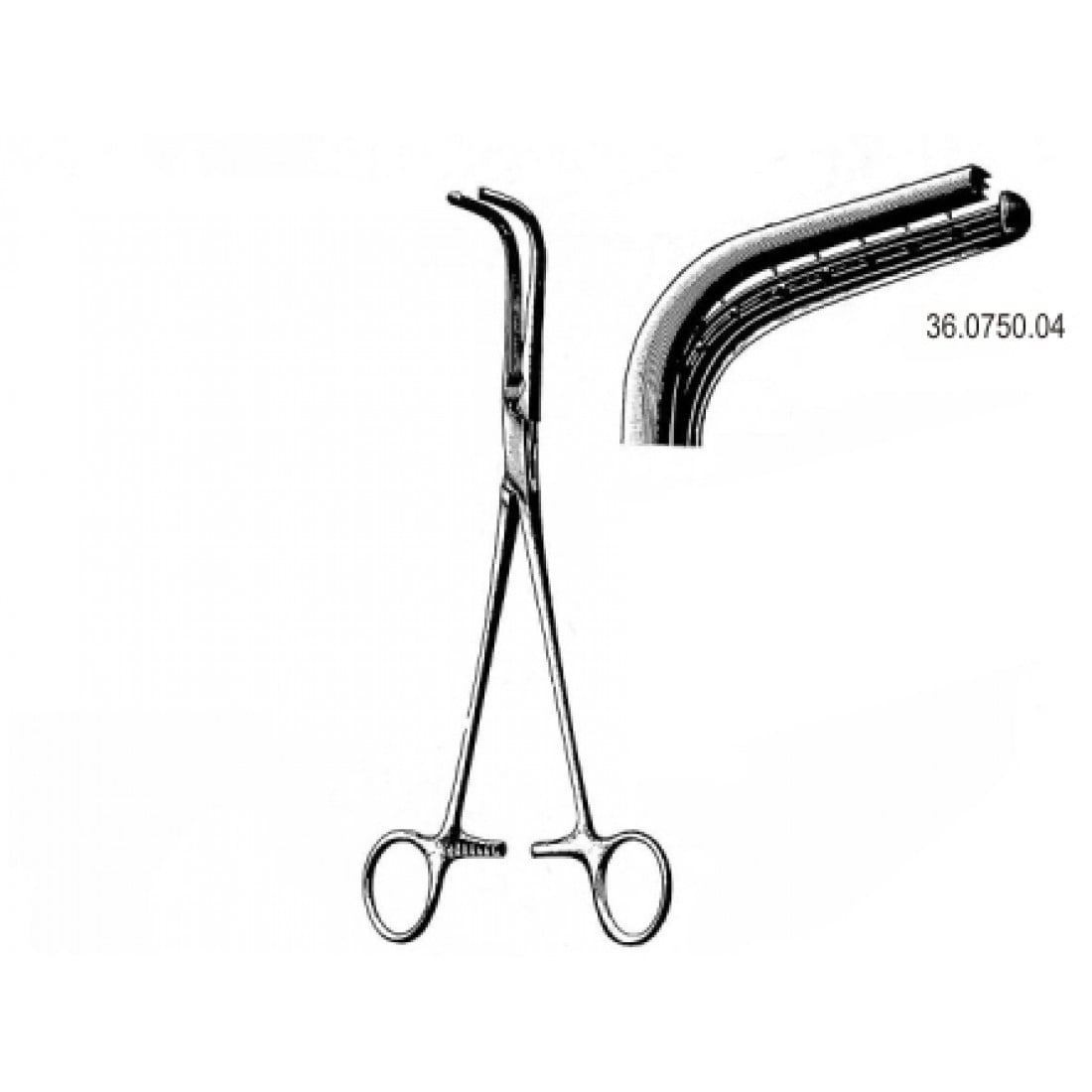 36.0750.04 Sarot Bronş Klempi  Sağ  23cm