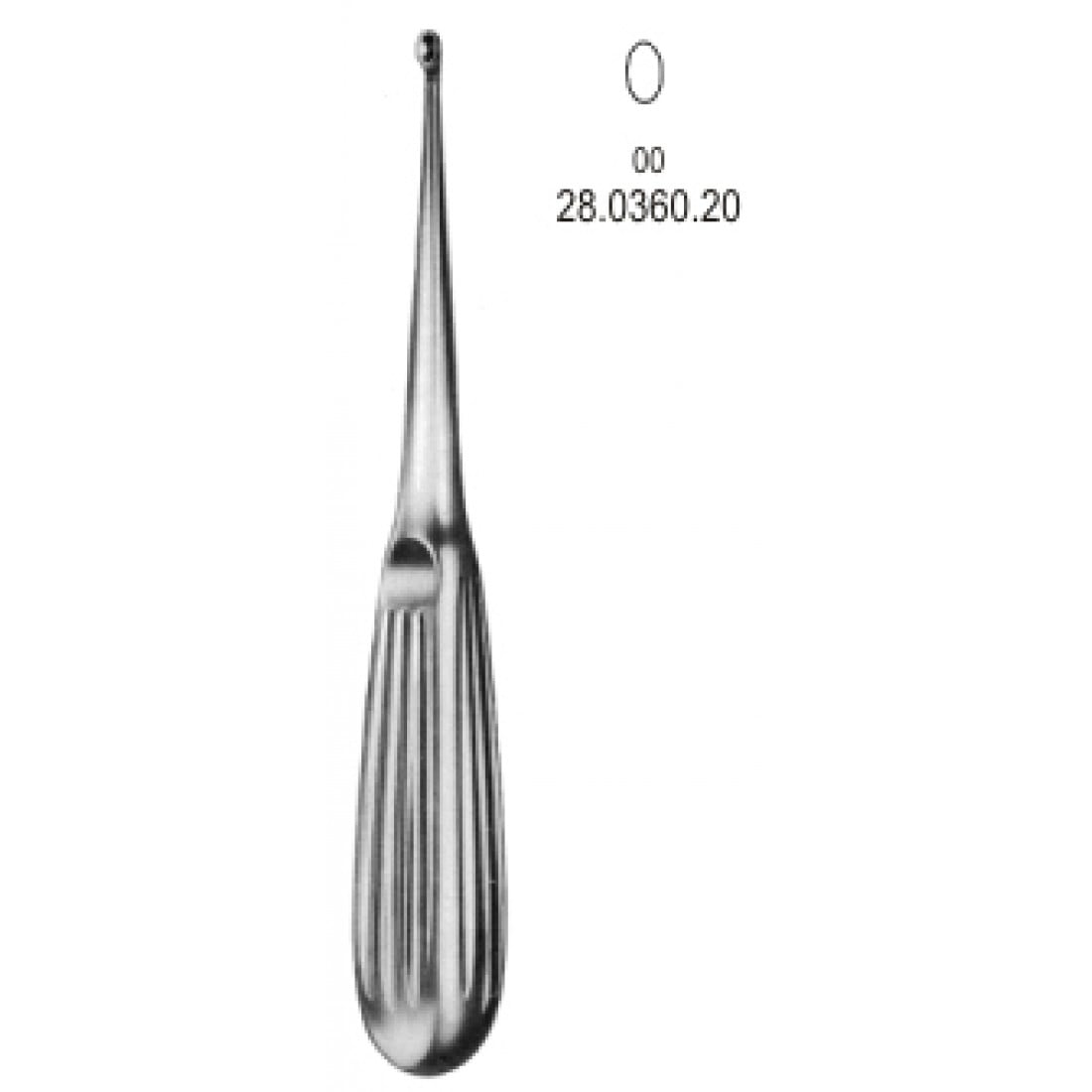 28.0360.20 Spratt Kemik Küreti 16.5cm, Fig.00