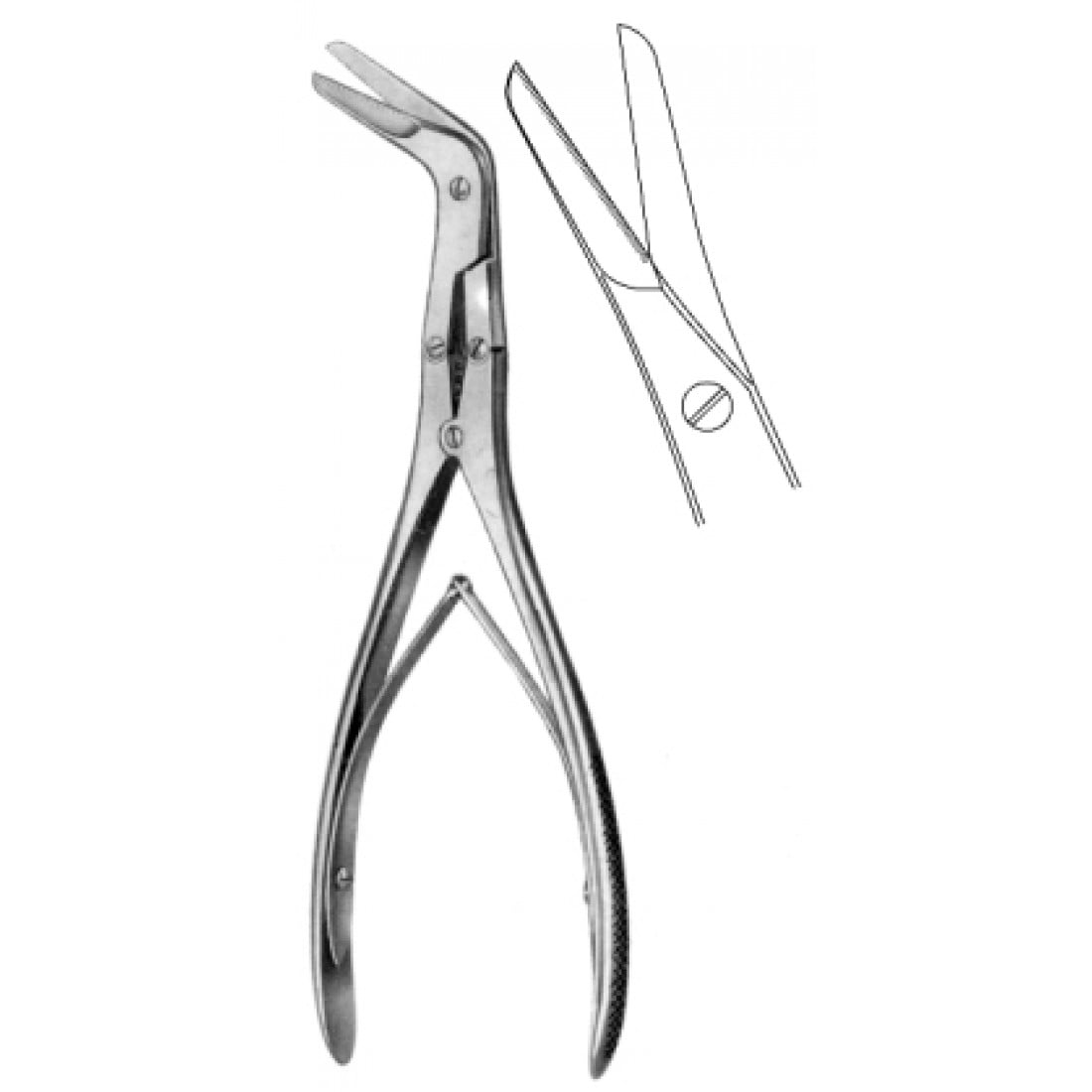 46.0334.21 Killian Septum Makas Tırtıklı Açılı  21cm