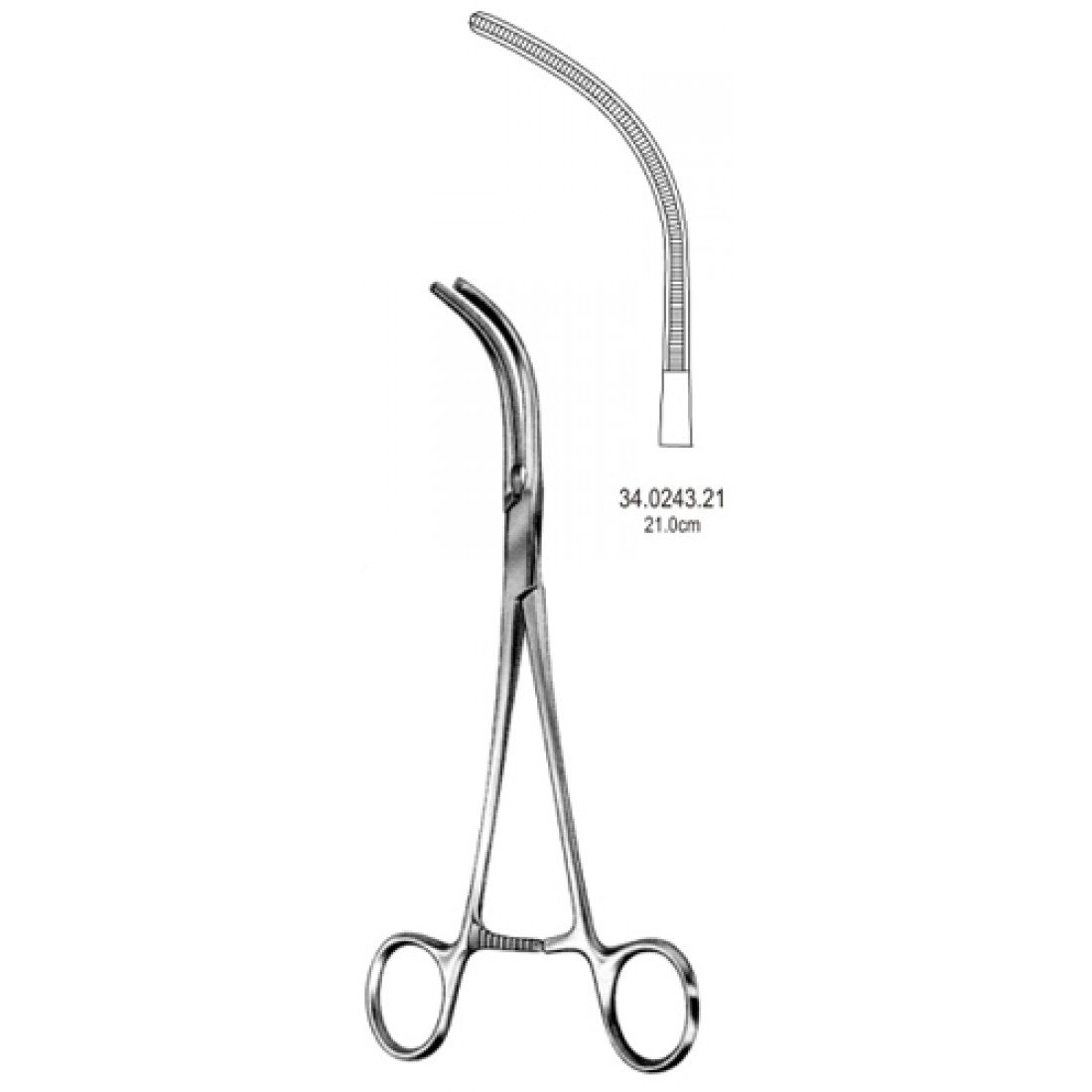 34.0243.21 Potts/Glover Anastomoz Klemp 21cm