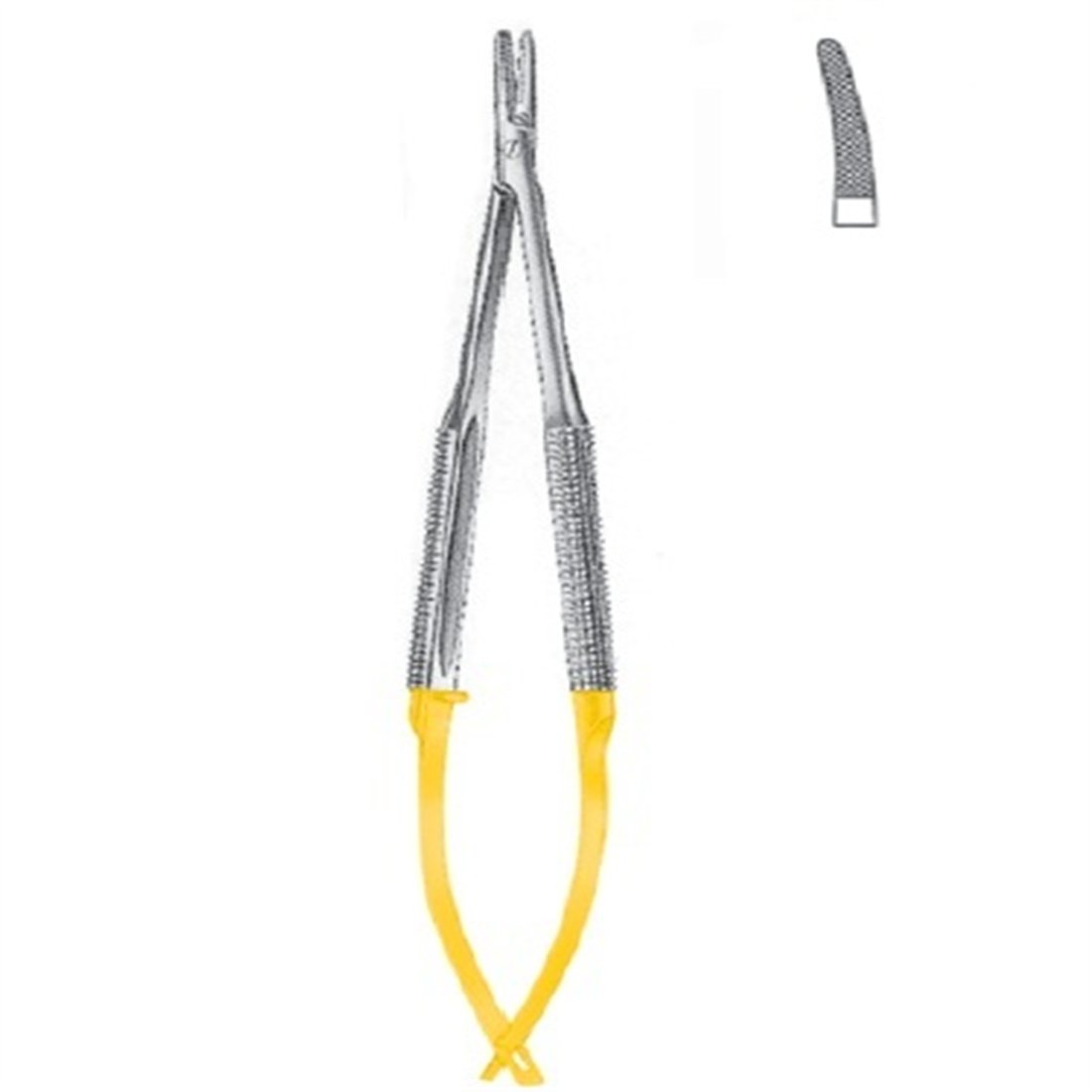 21.5975.23 Castroviejo Mikro Portegü Eğri 23cm TC 