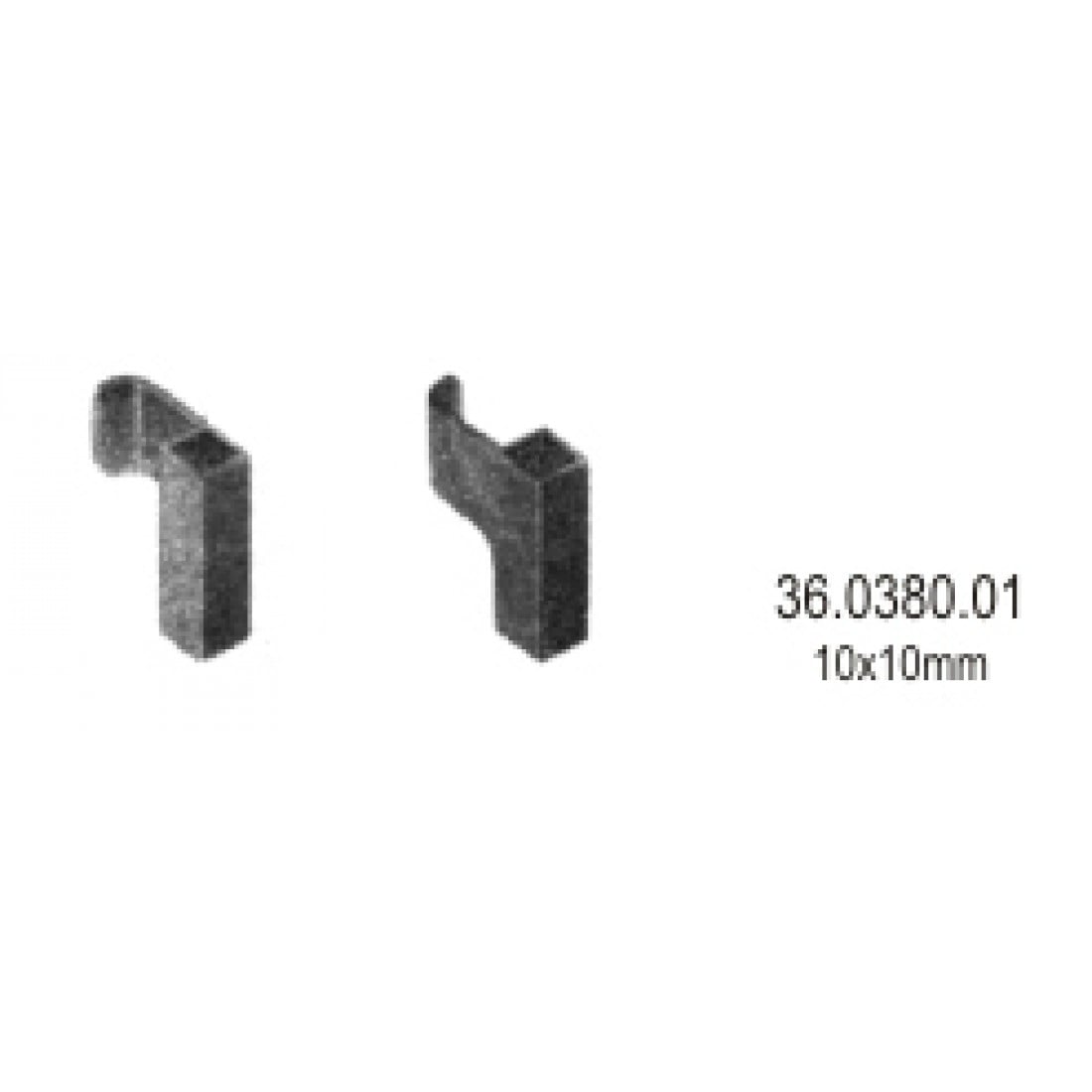 36.0380.01 Sadece Bıçaklar, Struck Ekartör için  10x10mm, Çift