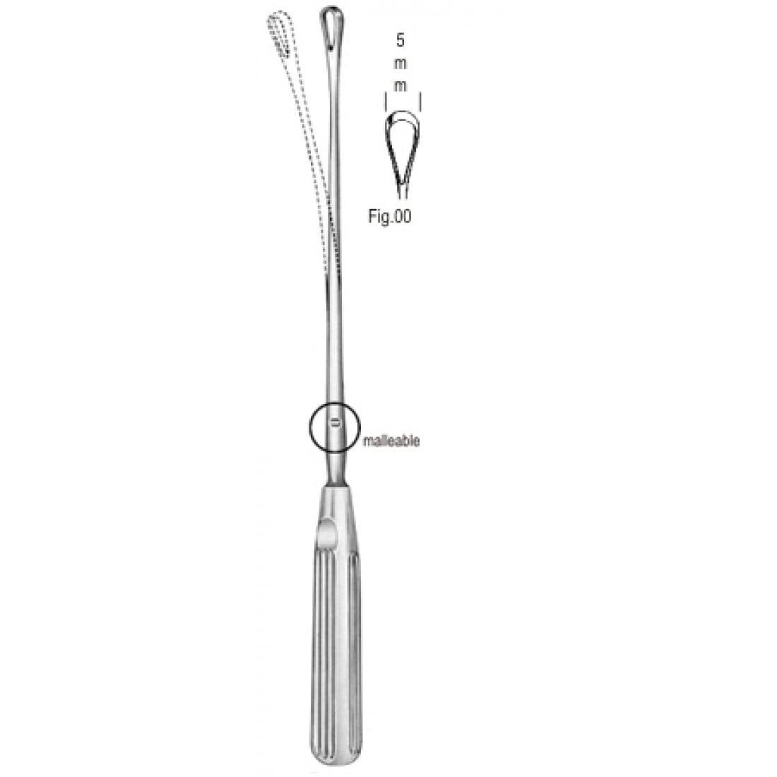 60.0844.05 Sims Rahim Küreti Bükülebilir Keskin 5mm 31cm Fig.00