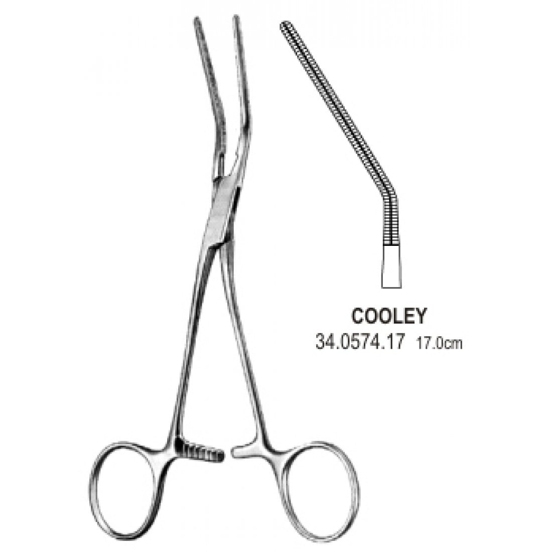 34.0574.17 Cooley Çok Amaçlı Aort Klemp 25ø, 17cm