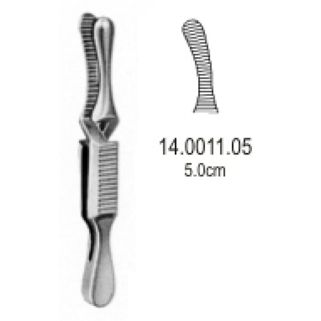 14.0011.05 Dieffenbach Bulldog Hemostatik Forseps Eğri 5cm