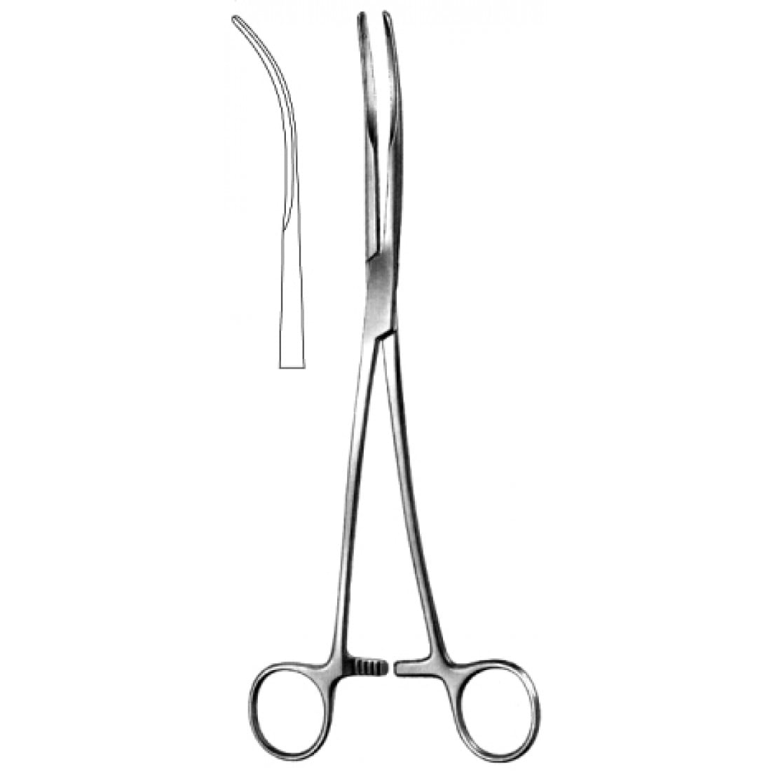 36.0770.24 Semb Ligaşür Forseps Eğri 24cm