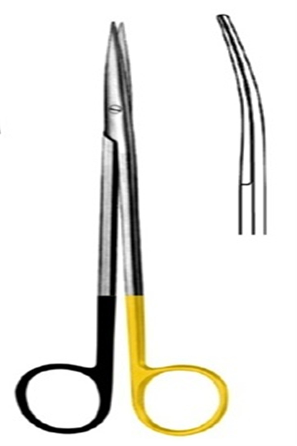 09.5363.23 Metzenbaum Fino Makas Eğri 23cm S/CUT, TC