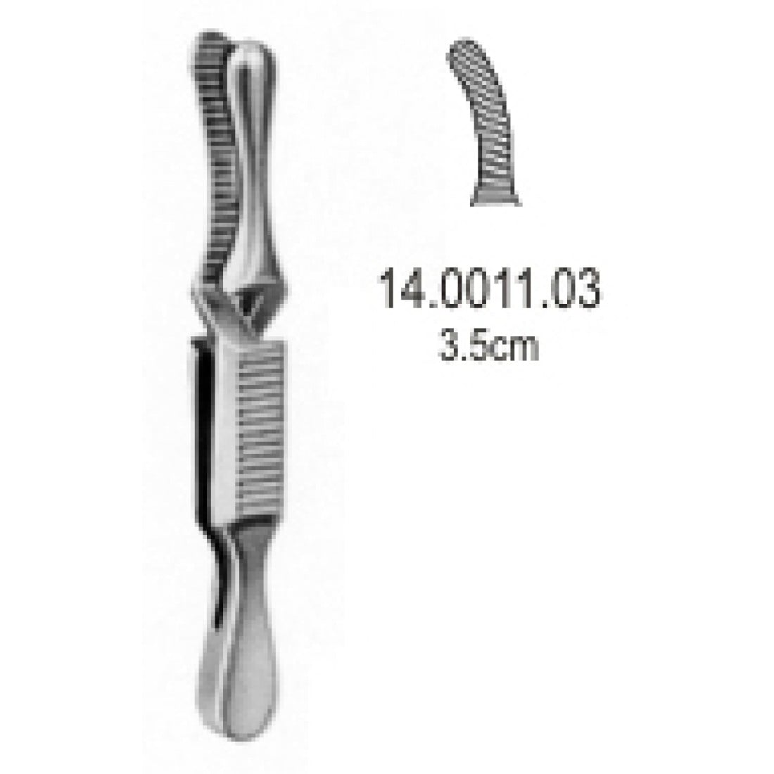 14.0011.03 Dieffenbach Bulldog Hemostatik Forseps Eğri 4cm