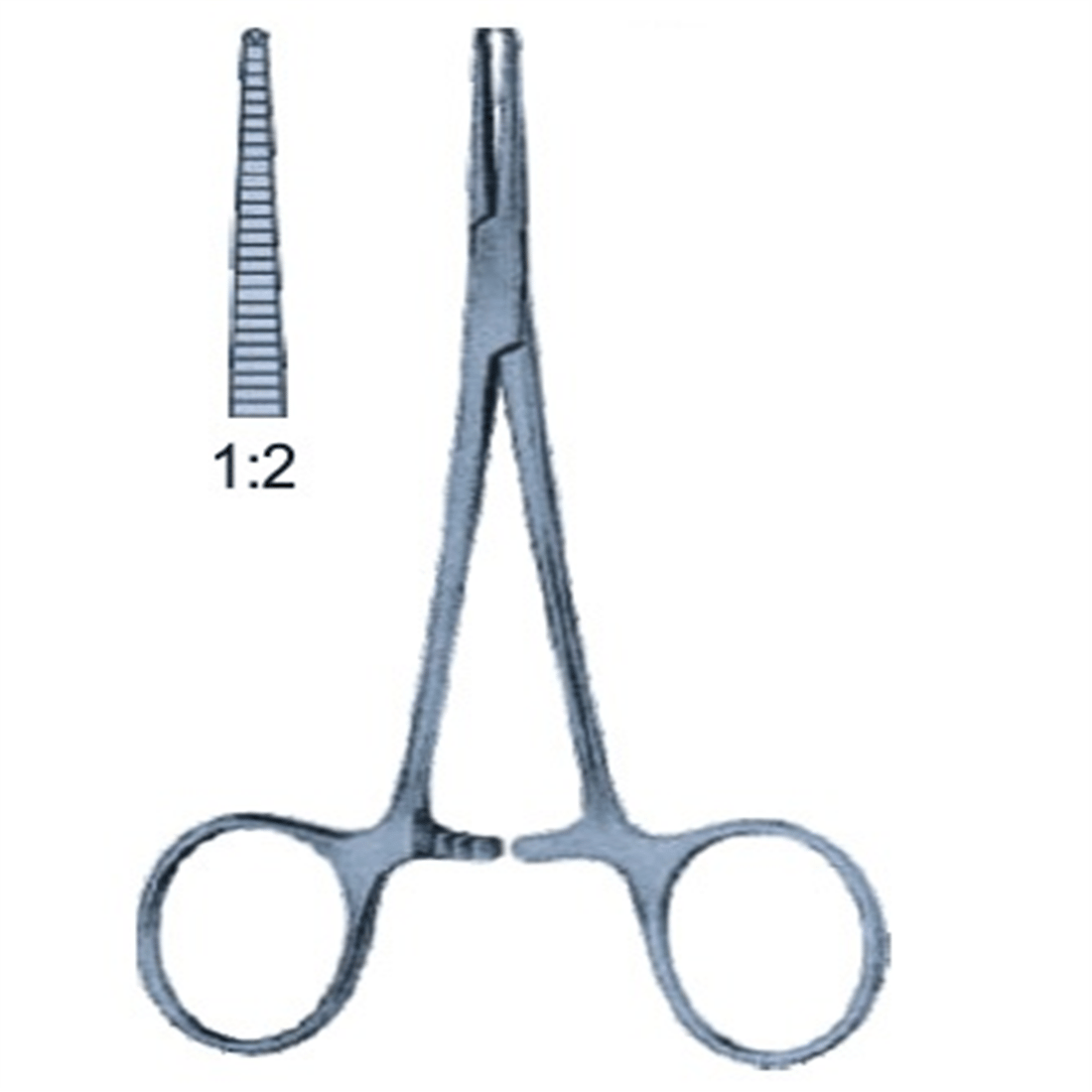 14.9062.12 Halstead Mosquito Forseps Düz 1x2T, 12.5cm (TiT)