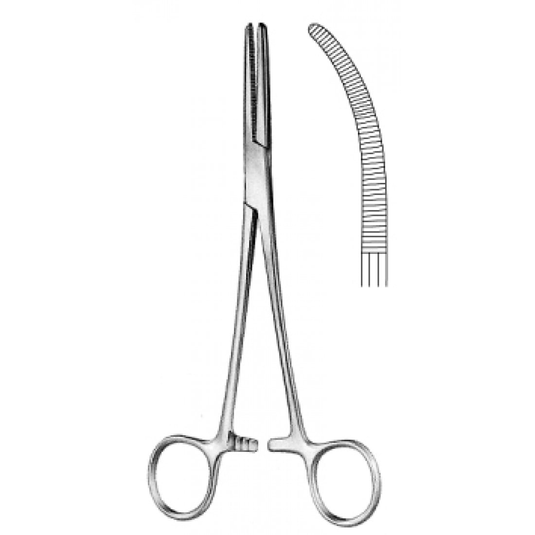 14.0163.13 Spencerwells Hemostatik Forseps Eğri 13cm