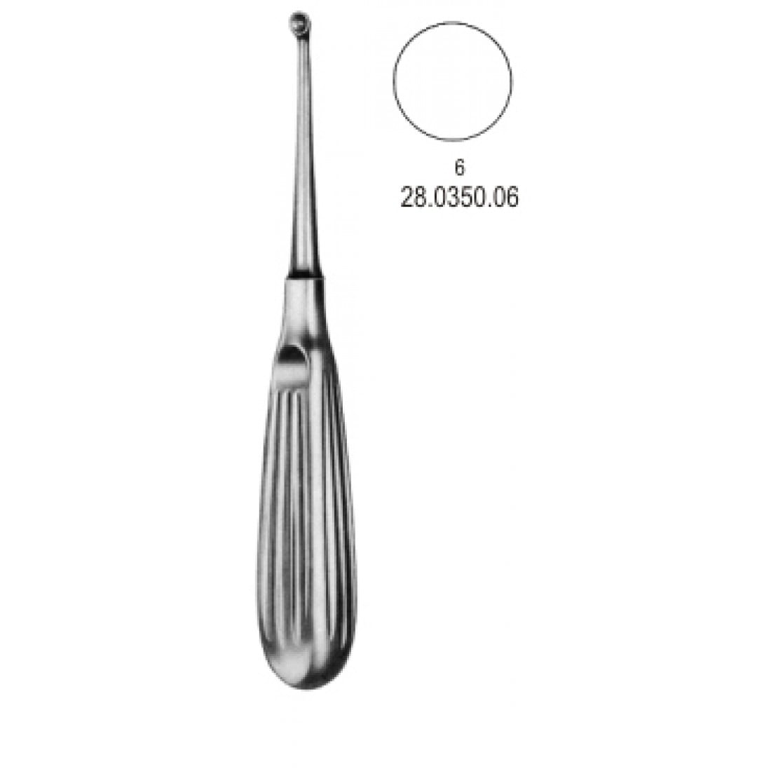 28.0350.06 Bruns Kemik Küreti 17cm, Fig.6