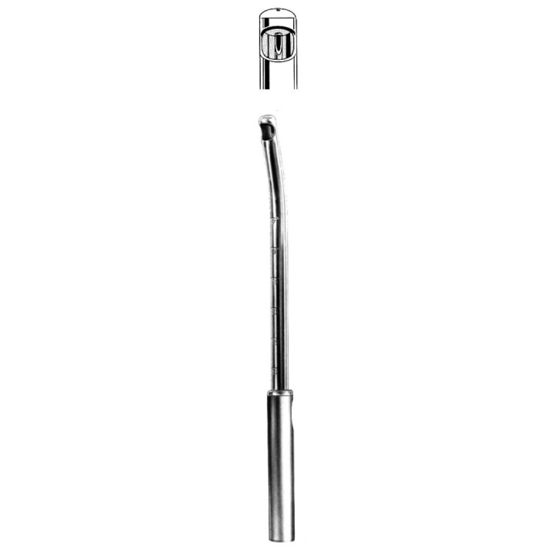 62.0600.12 Uterin Aspirasyon Küreti  12.0mm, 28cm