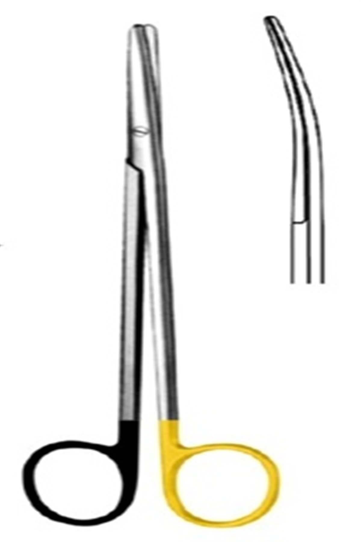 09.5361.23 Metzenbaum Fino Makas Eğri 23cm S/CUT, TC