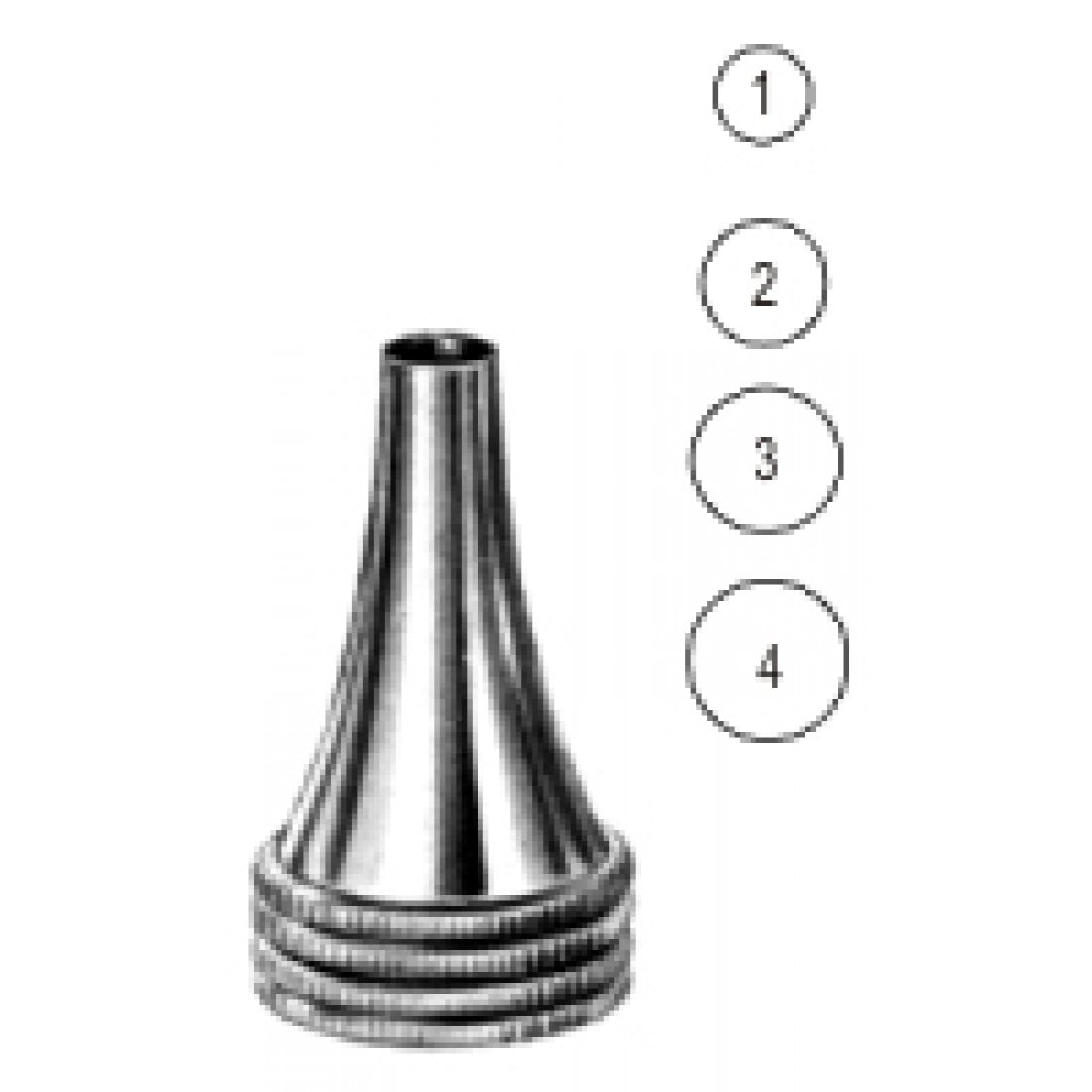 44.0016.00 Hartmann Kulak Spekulumu 4.0mm~7.5mm set/4