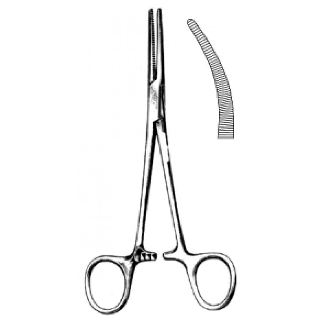 14.0095.14 Crile Hemostatik Forseps Eğri 14cm