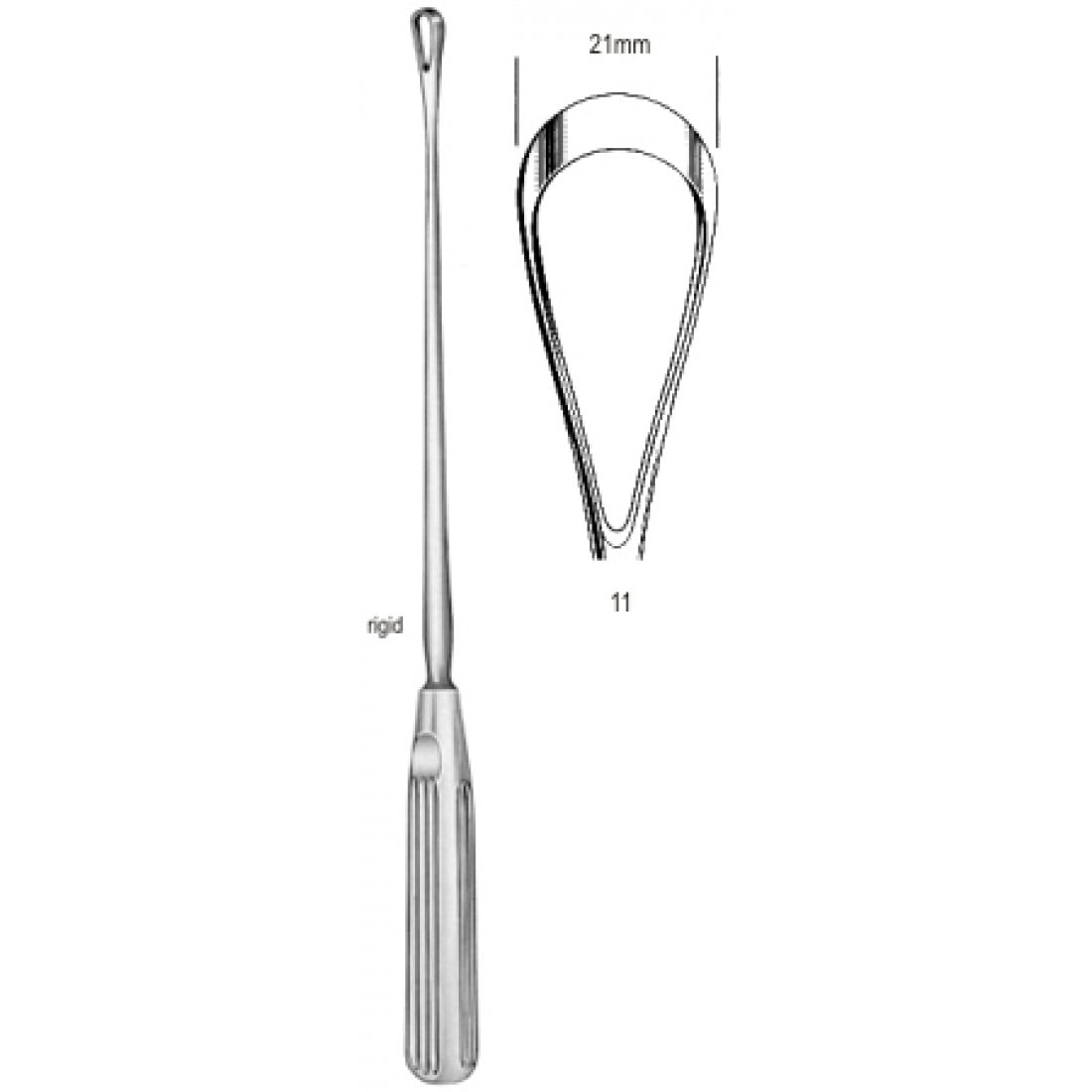 60.0842.21 Sims Rahim Küreti Sert Künt 21mm 31cm Fig.11