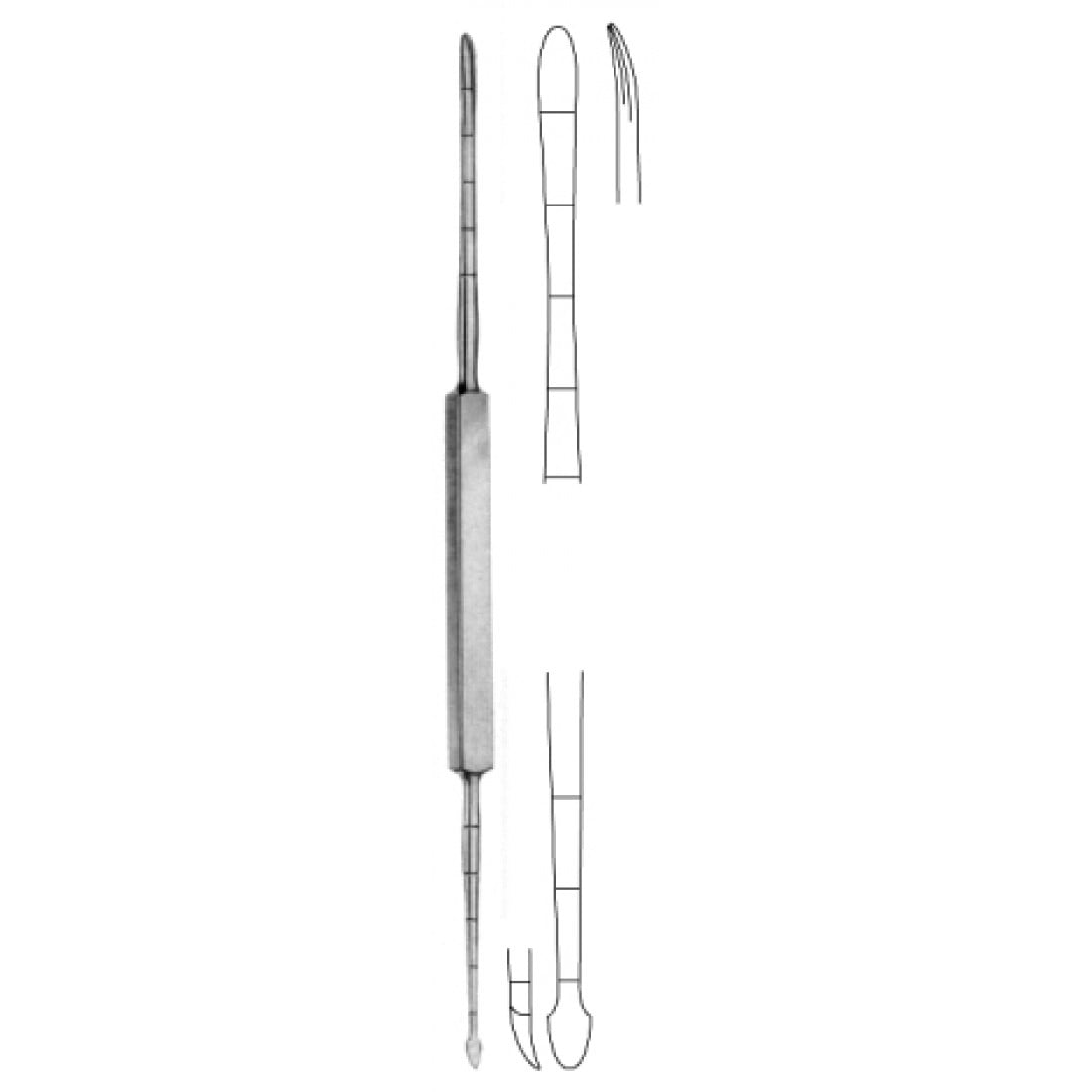 46.0524.21 Cottle Septum Elevatör Çift Taraflı 21cm