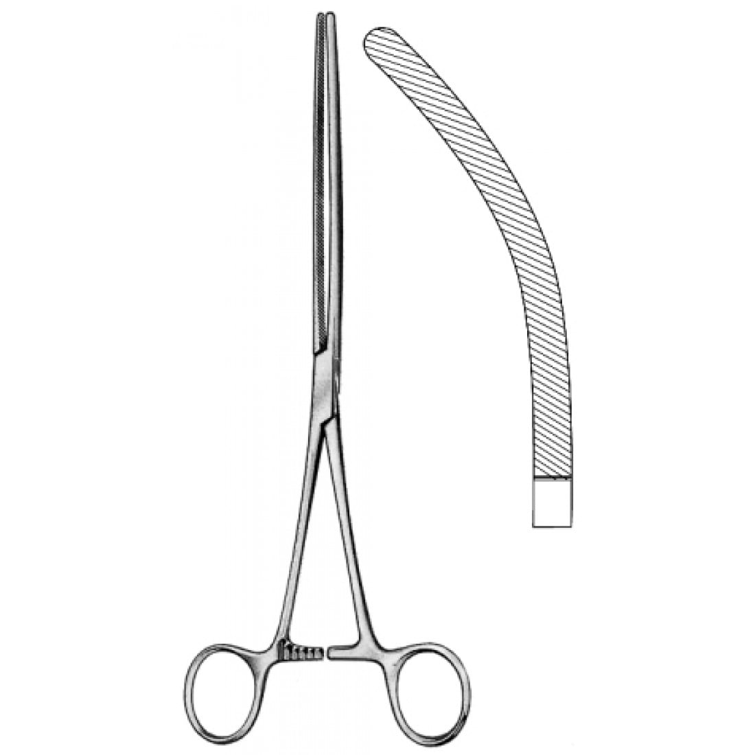 52.0205.23 Doyen Bağırsak Forsepsi Eğri 23cm