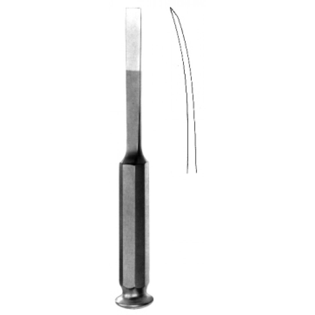49.0723.15 Tessier Osteotom Eğri 15mm, 20cm
