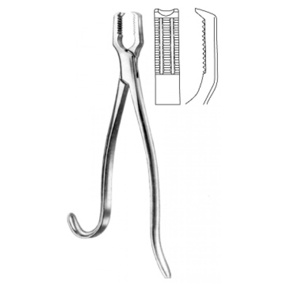28.1000.21 Kern Kemik Tutma Forsepsi 21cm