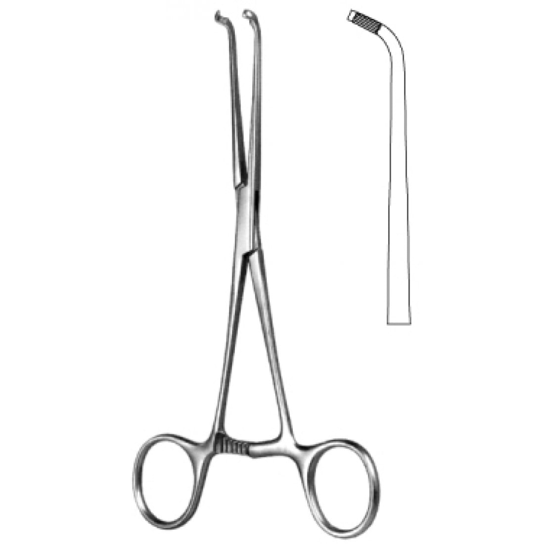 34.0650.18 Javid Karotis Arter Klemp Kısa Eğri 18cm