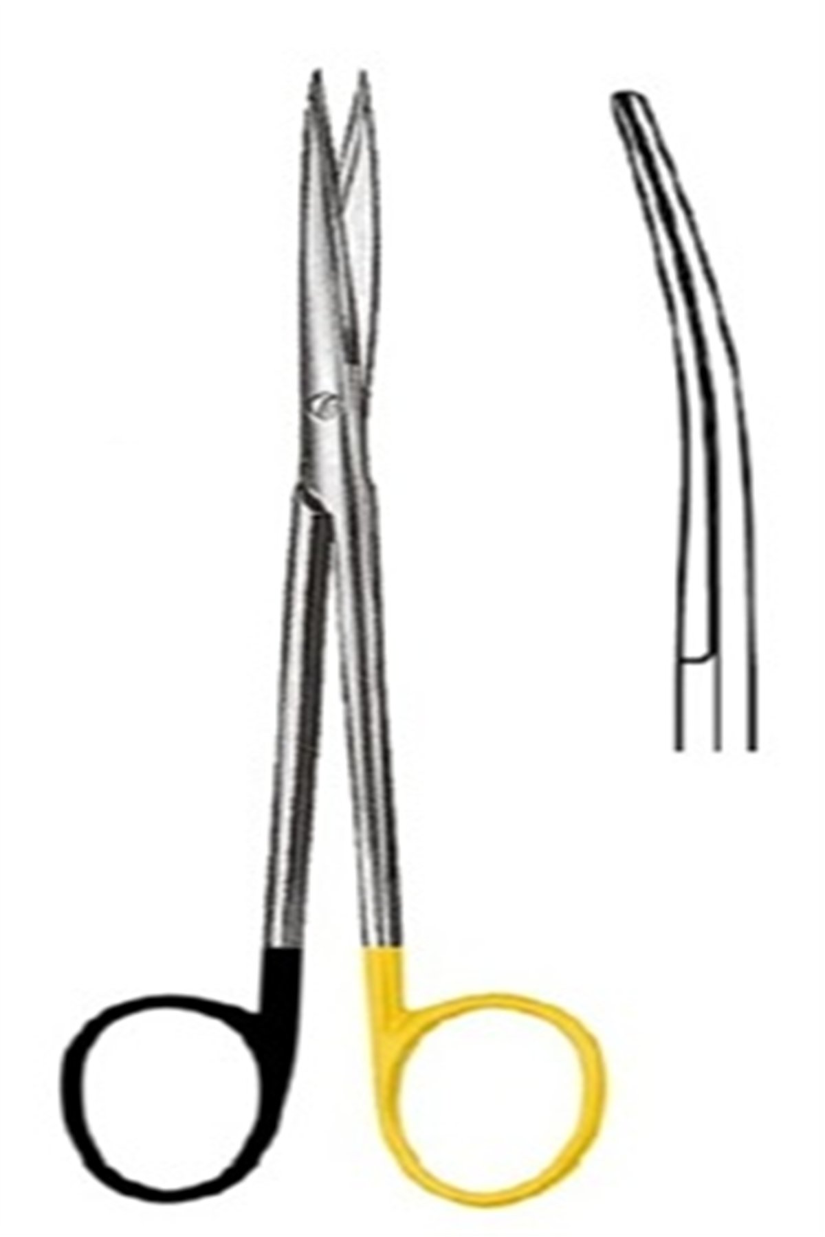 09.5353.23 Metzenbaum Fino Makas Eğri 23cm S/CUT, TC