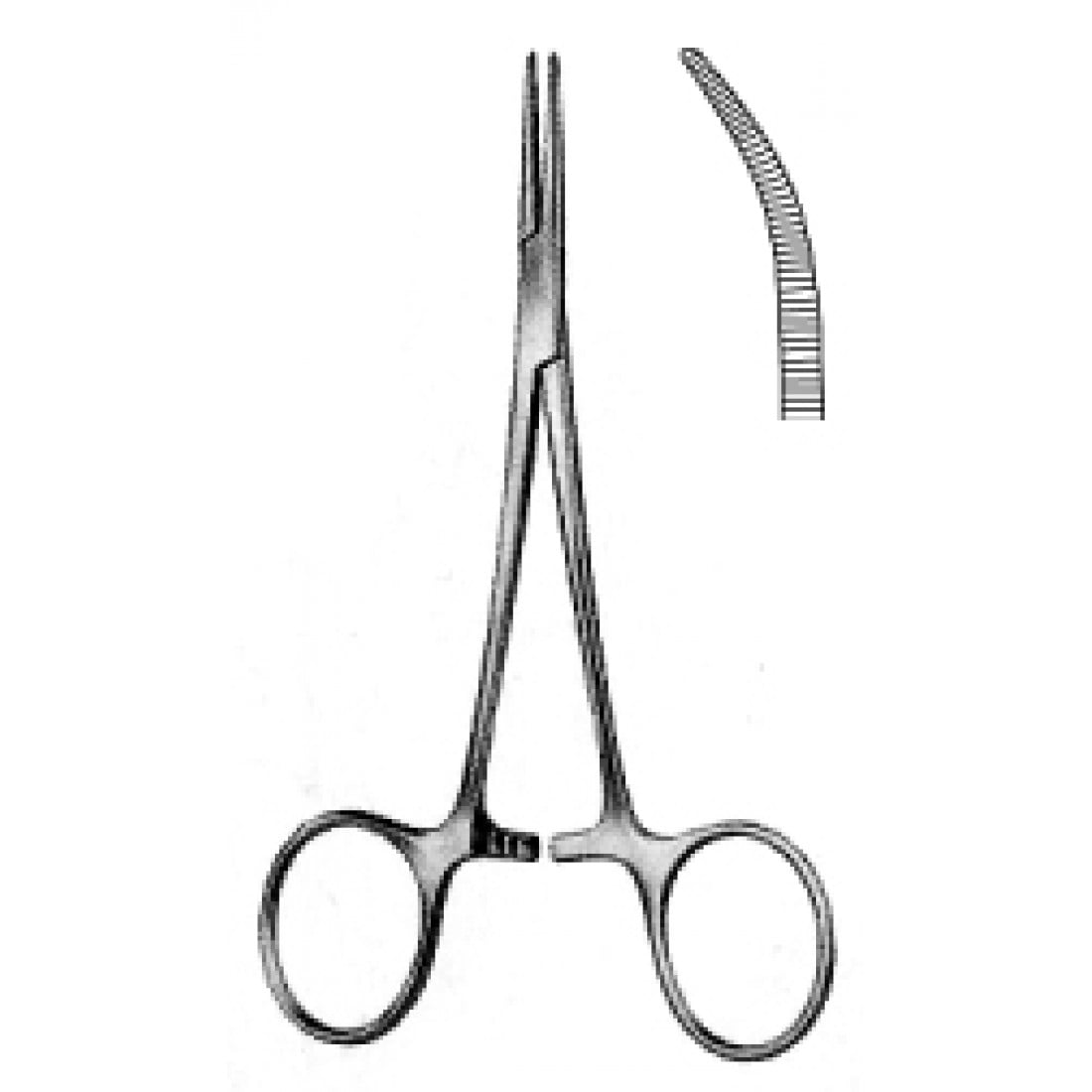 14.0061.12 Halstead Mosquito Forseps Eğri 12.5cm
