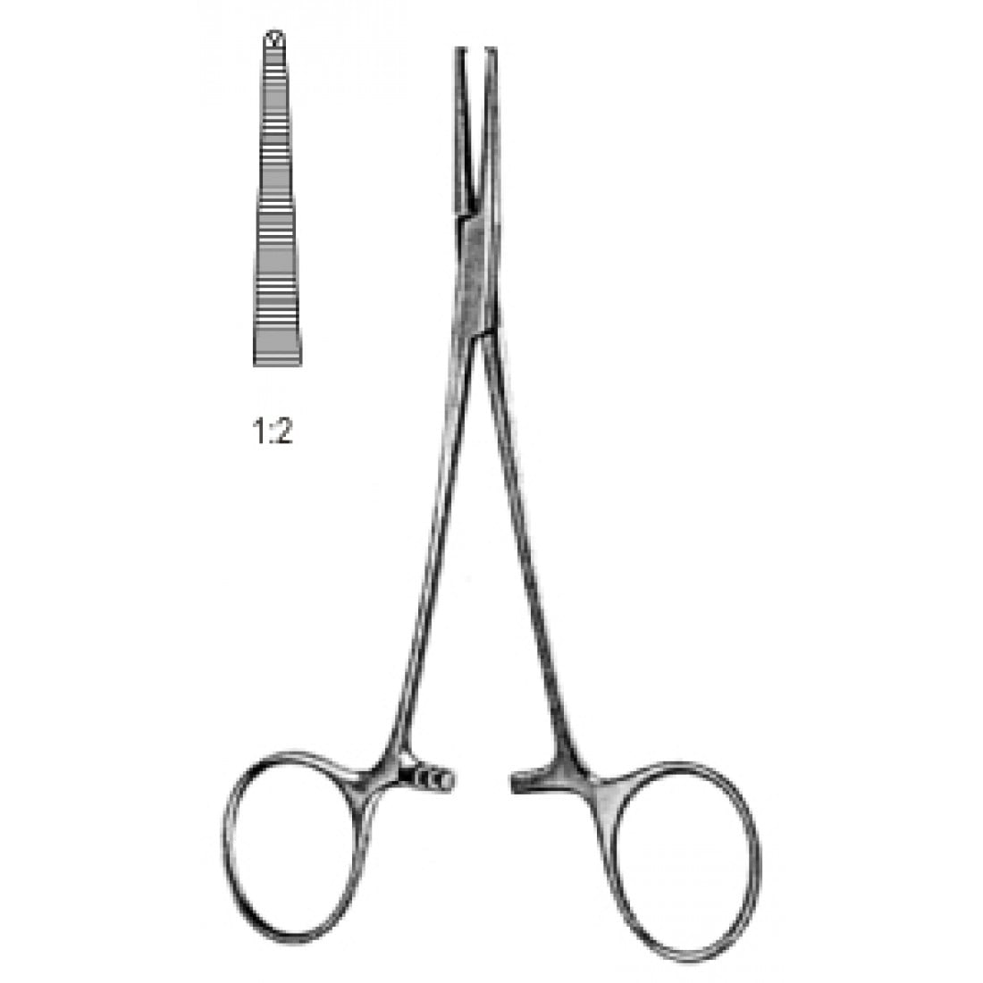 14.0116.14 Crile Hemostatik Forseps Düz  1x2T, 14cm