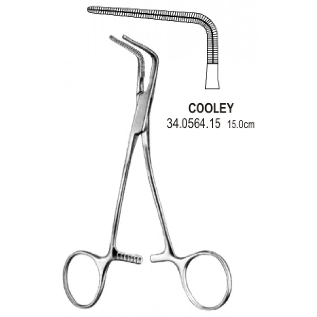 34.0564.15 Cooley Çok Amaçlı Aort Klemp 90ø, 15cm