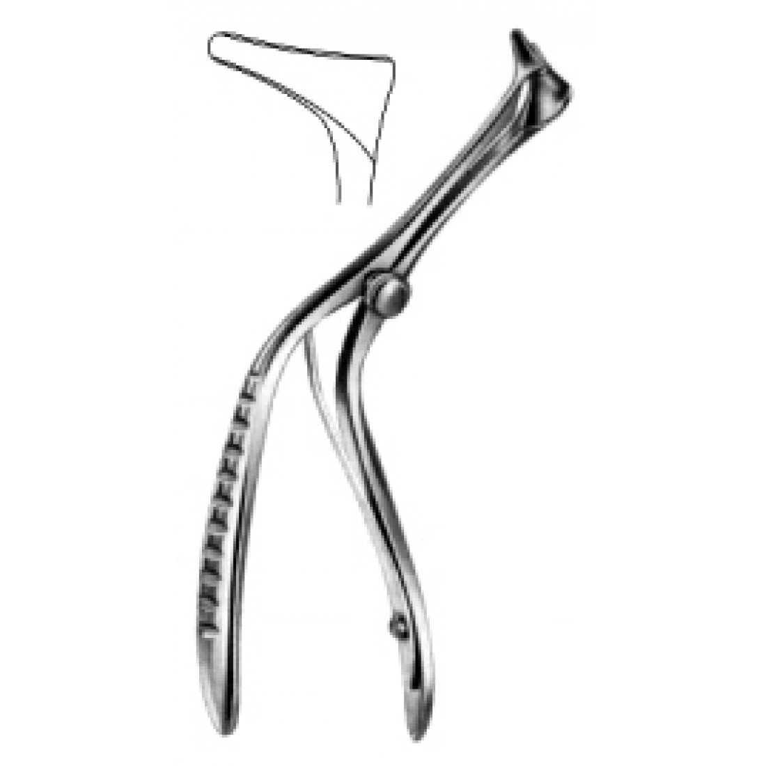 46.0049.13 Mod. Martin Burun Spekulumu Açılı 13cm