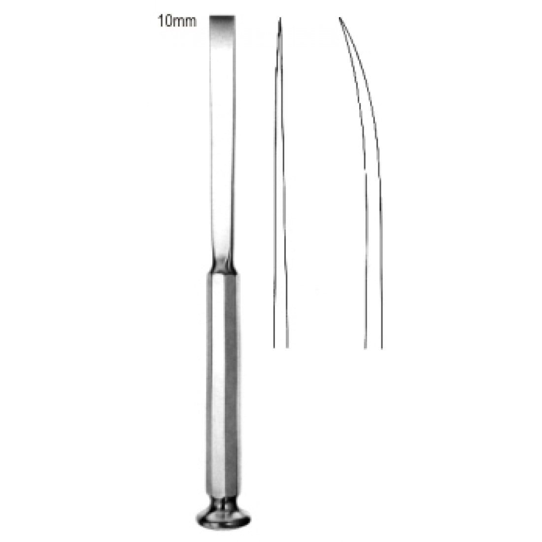 49.0711.20 Kemik Gretfi Osteotomu, Eğri 10mm, 20cm