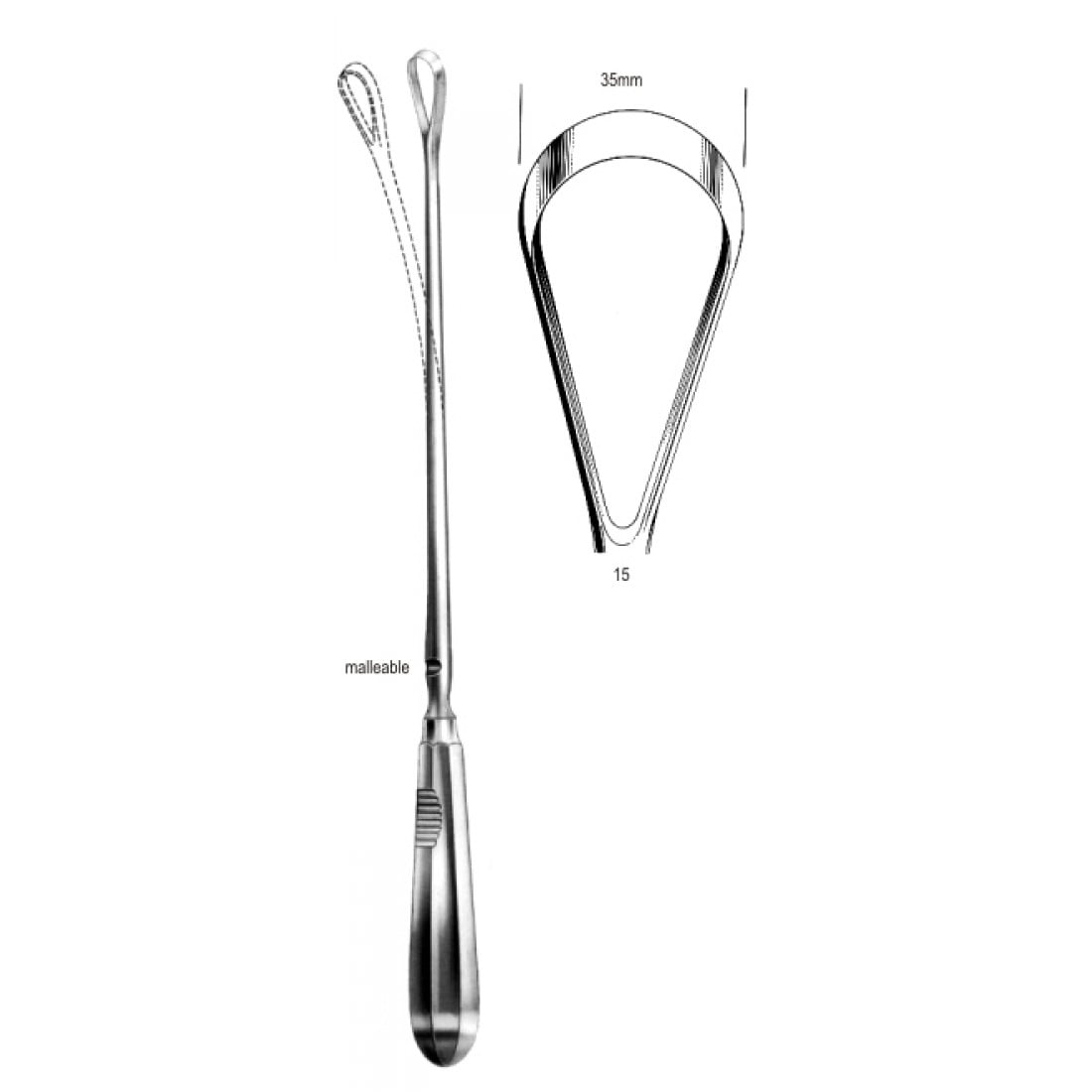 60.0864.35 Bumm Küret Keskin Bükülebilir 35mm, 34cm Fig.15