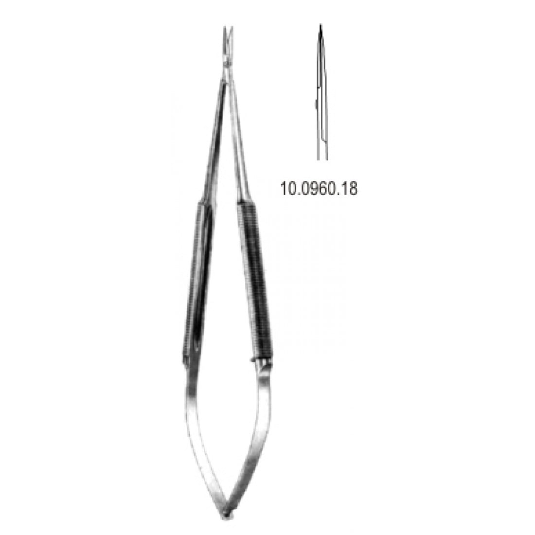 10.0960.18 Mikro Cerrahi Makası  Düz 18cm