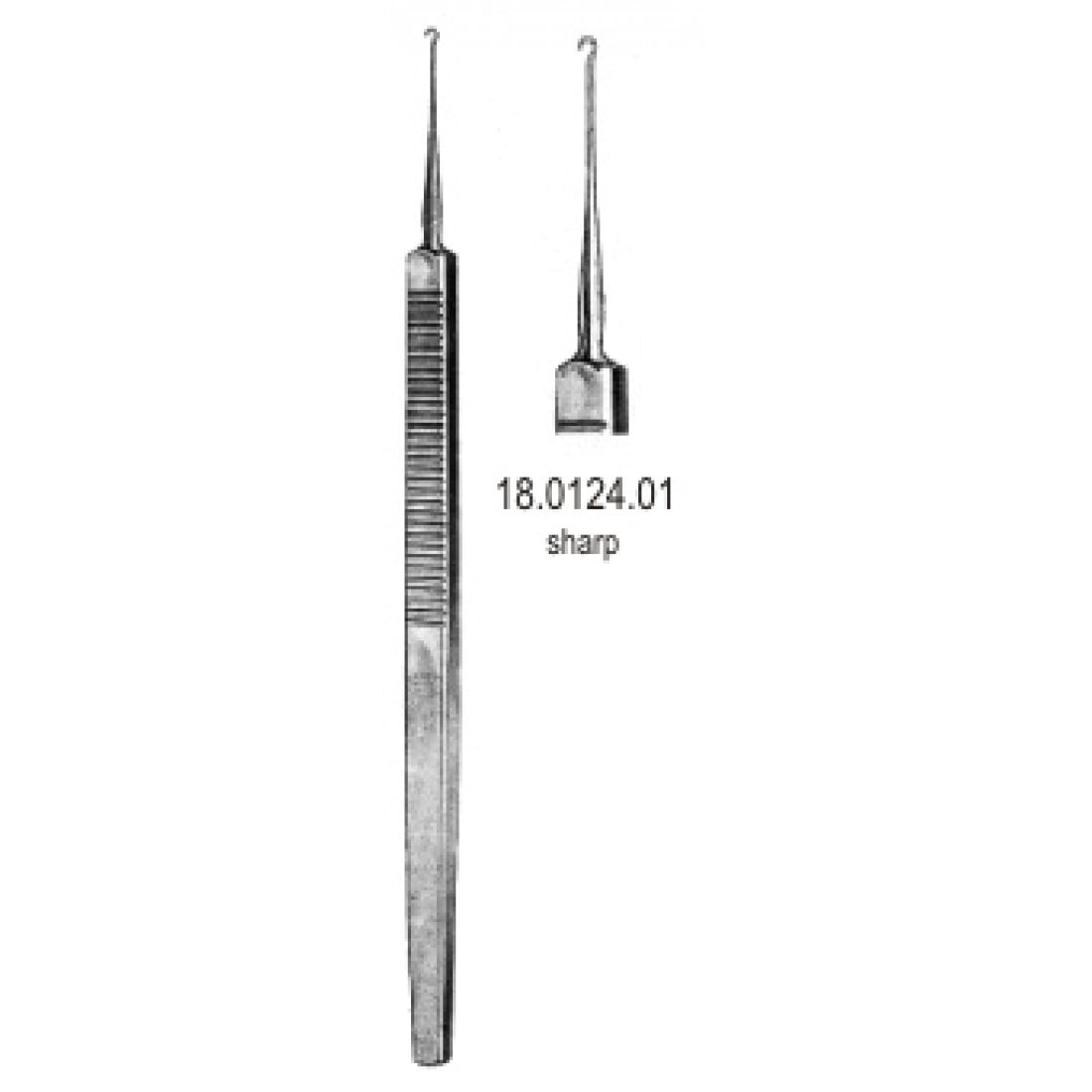 18.0124.01 Graefe Tek Kancalı Cilt Ekartörü Keskin 16cm