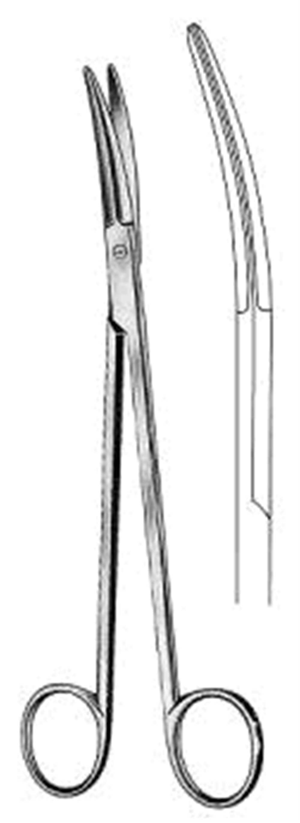 BOETCHER Tonsil Makas Eğri 18cm