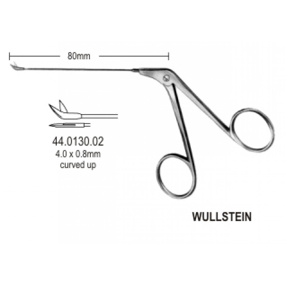 44.0130.02 Wullstein Mikro Mini Makas Yukarı Açılı