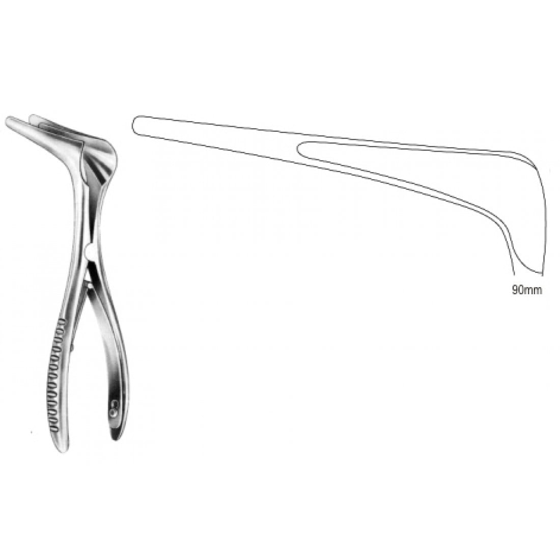 46.0070.90 Cottle Burun Spekulumu 90mm 14cm