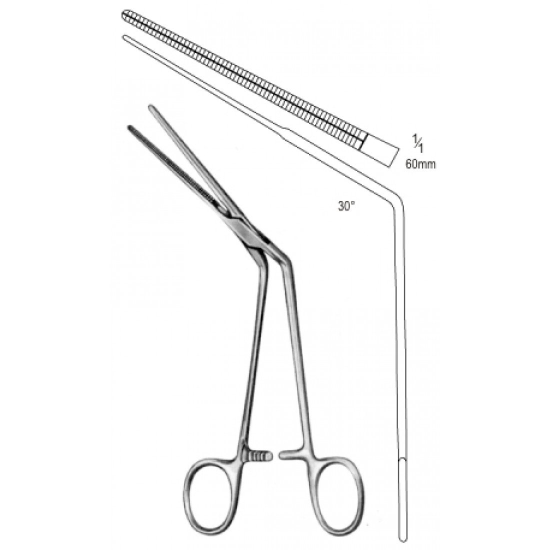 34.0184.20 DeBakey İlyak Atravmatik Klemp 30ø, 60mm, 20cm