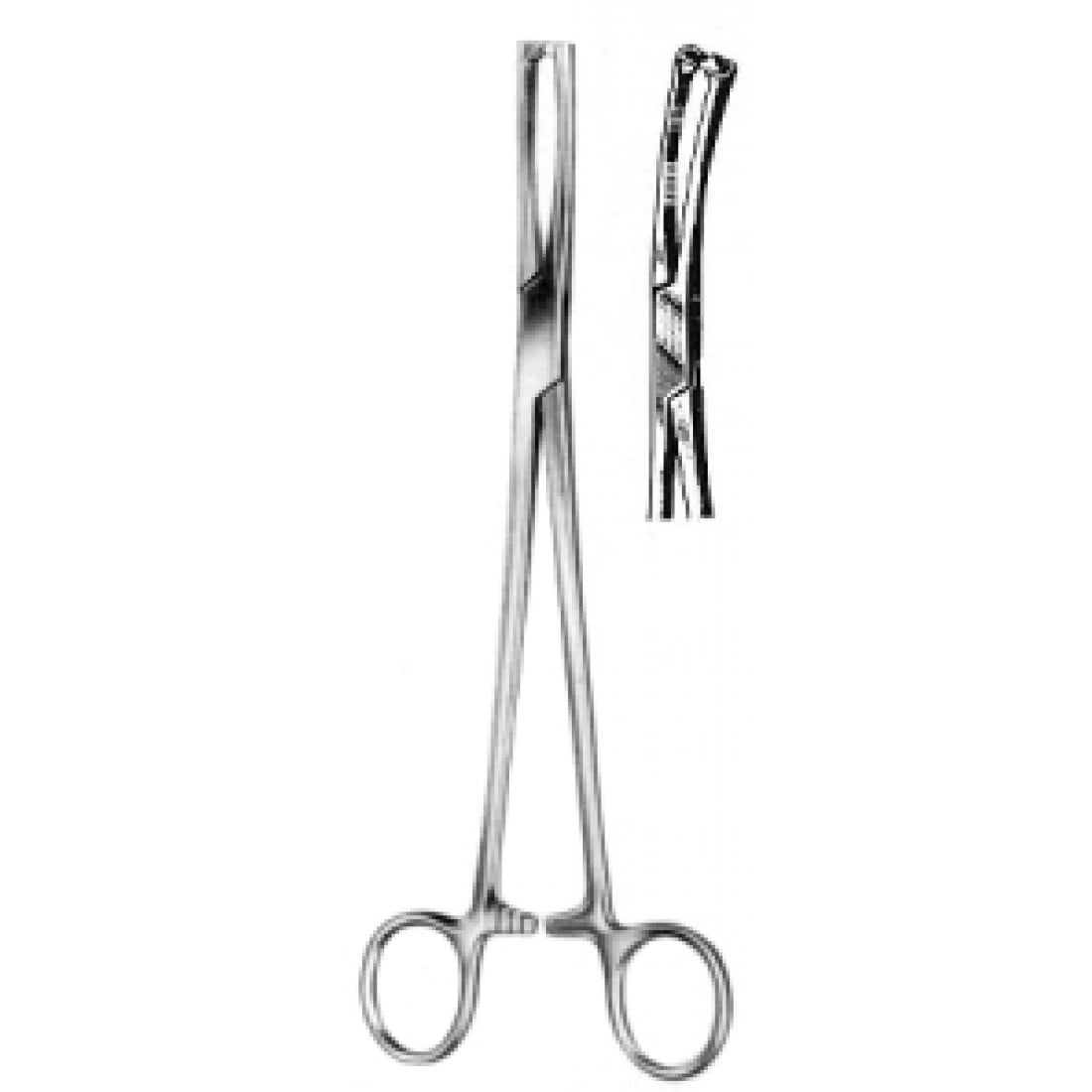 60.0647.21 Jacobs Vulsellum Forseps Eğri 21cm