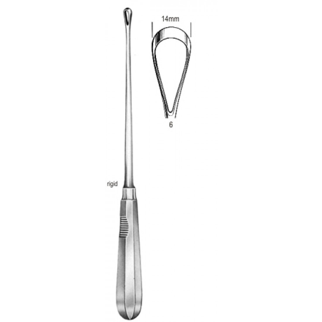 60.0852.14 Recamair Küret Sert Künt 14mm, 31cm Fig.6