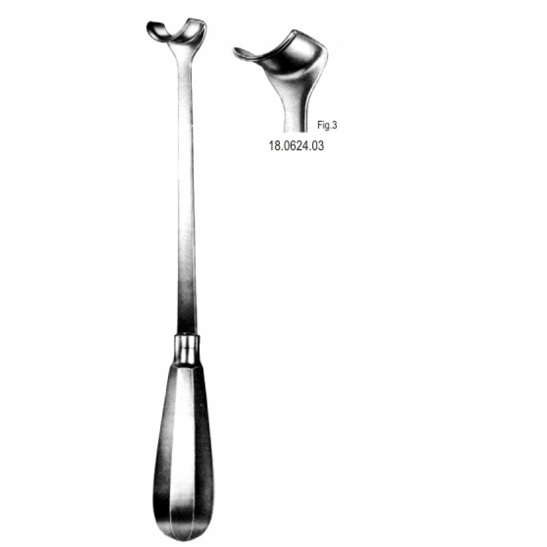 18.0624.03 Ross Aortic Wall Retractor 24x16mm, 27cm