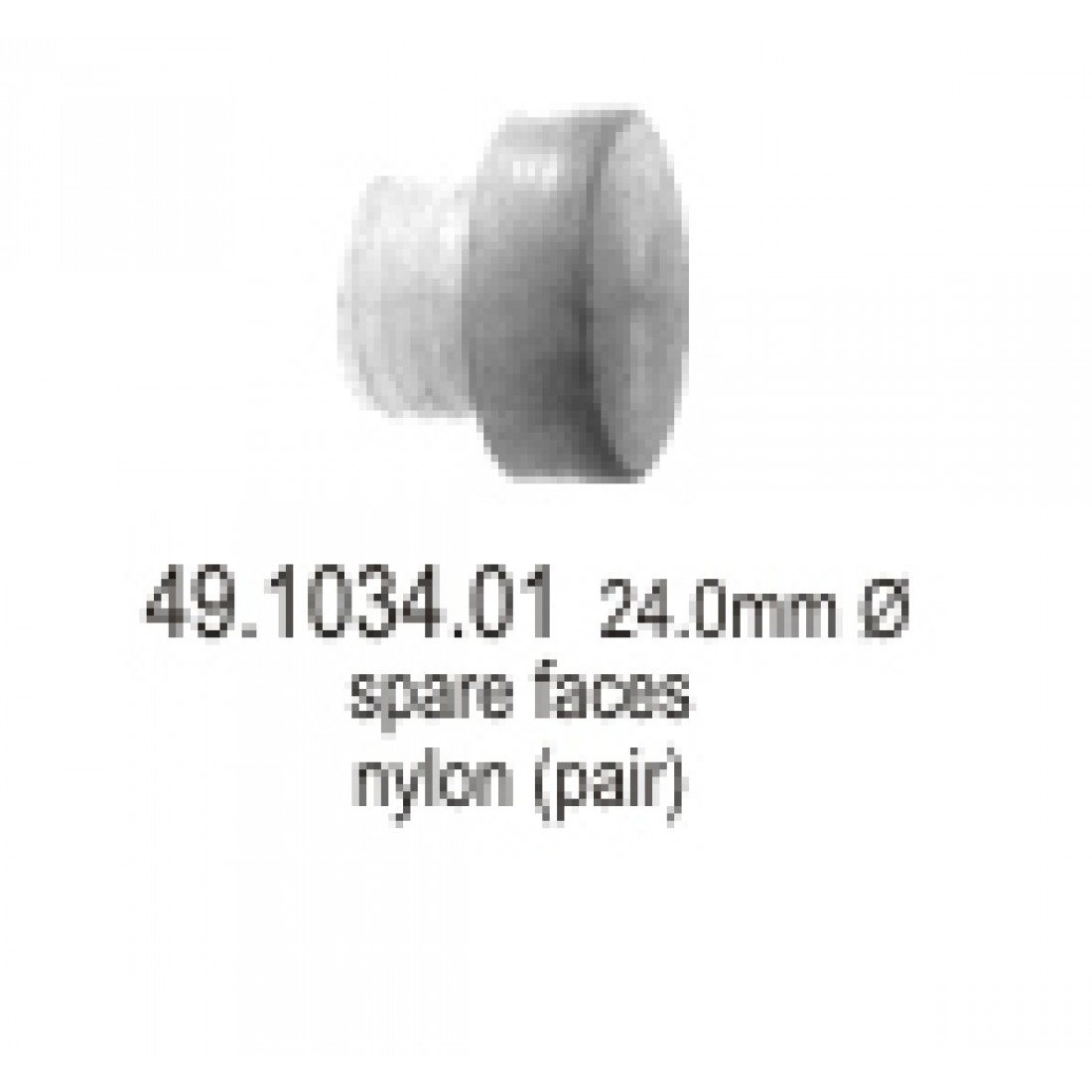 49.1034.01 Yedek naylon Uçlar Kemik Çekici İçin Ø24mm (Çift)
