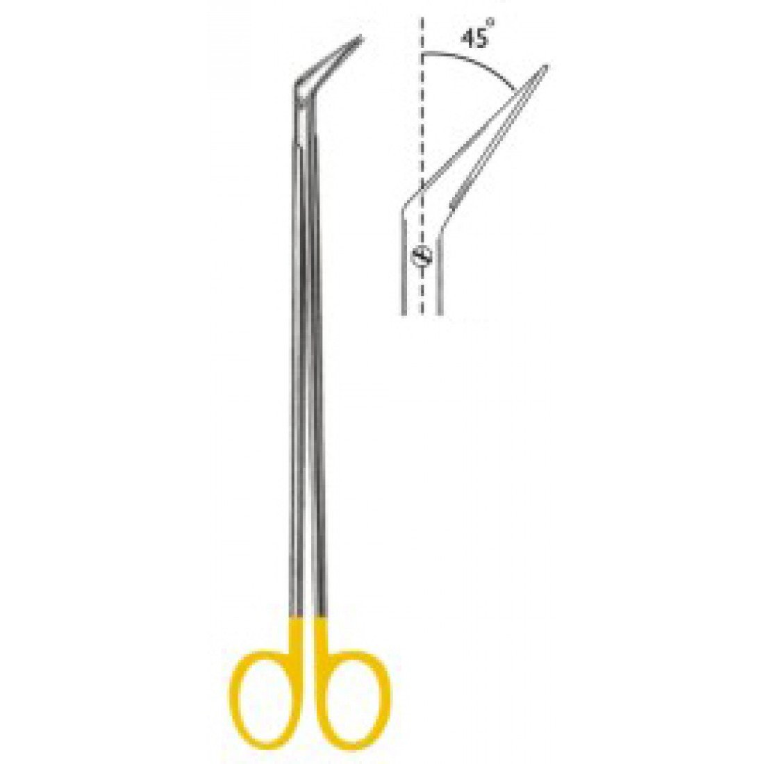 10.5536.28 DeBakey Vasküler Makas 28cm 45ø TC
