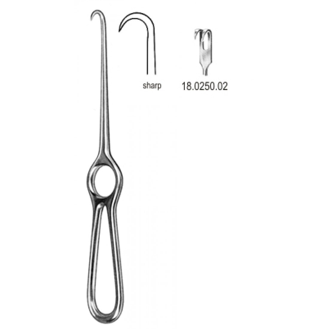 18.0250.02 Volkmann Ekartör Keskin 2 Dişli  21.5cm