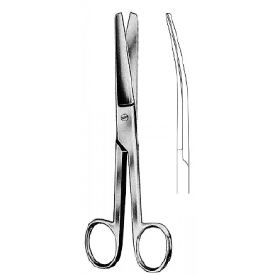 10.0641.17 DOYEN Jinekoloji Makası Eğri 17.5cm