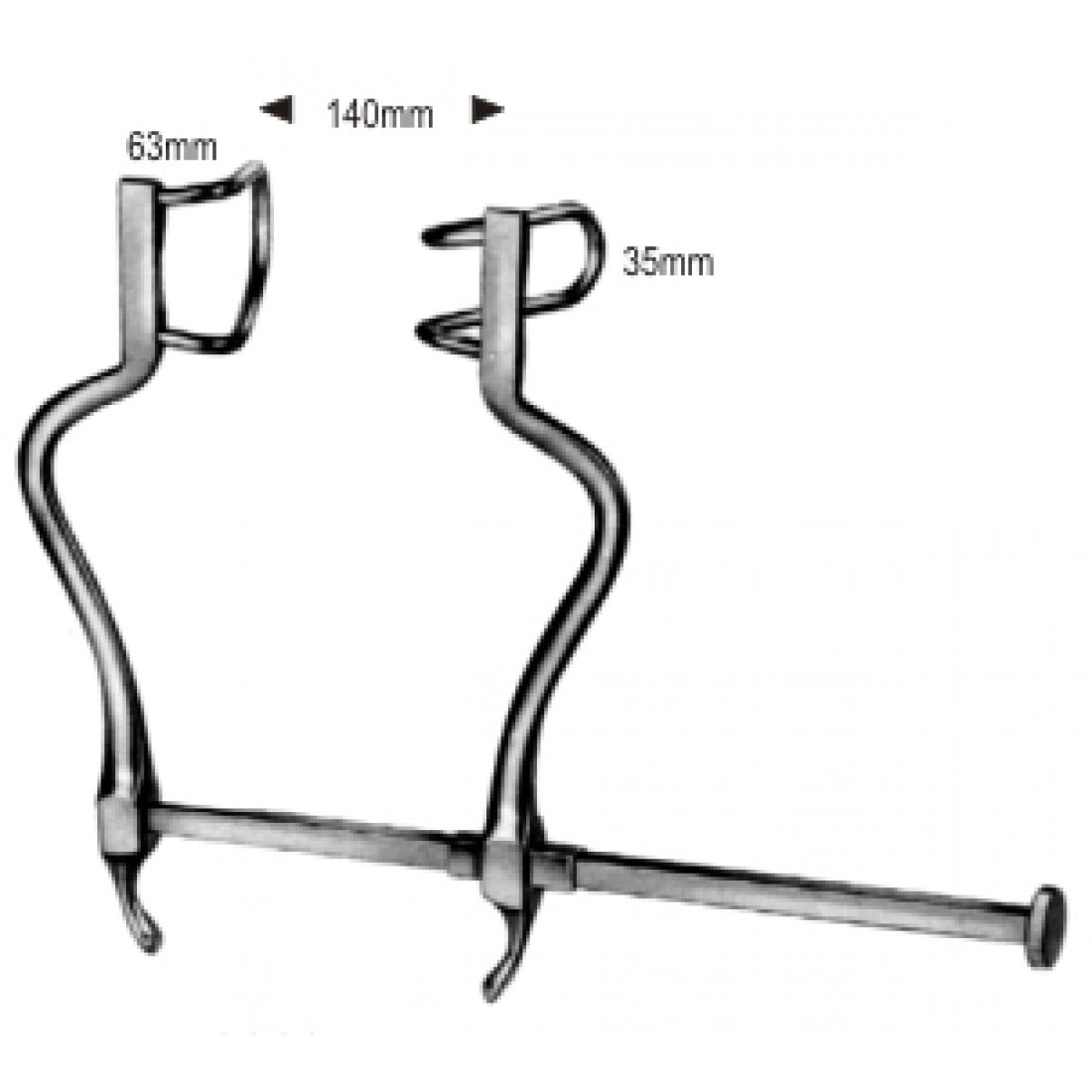 19.0460.00 Gosset Abdominal Ekartör 14cm