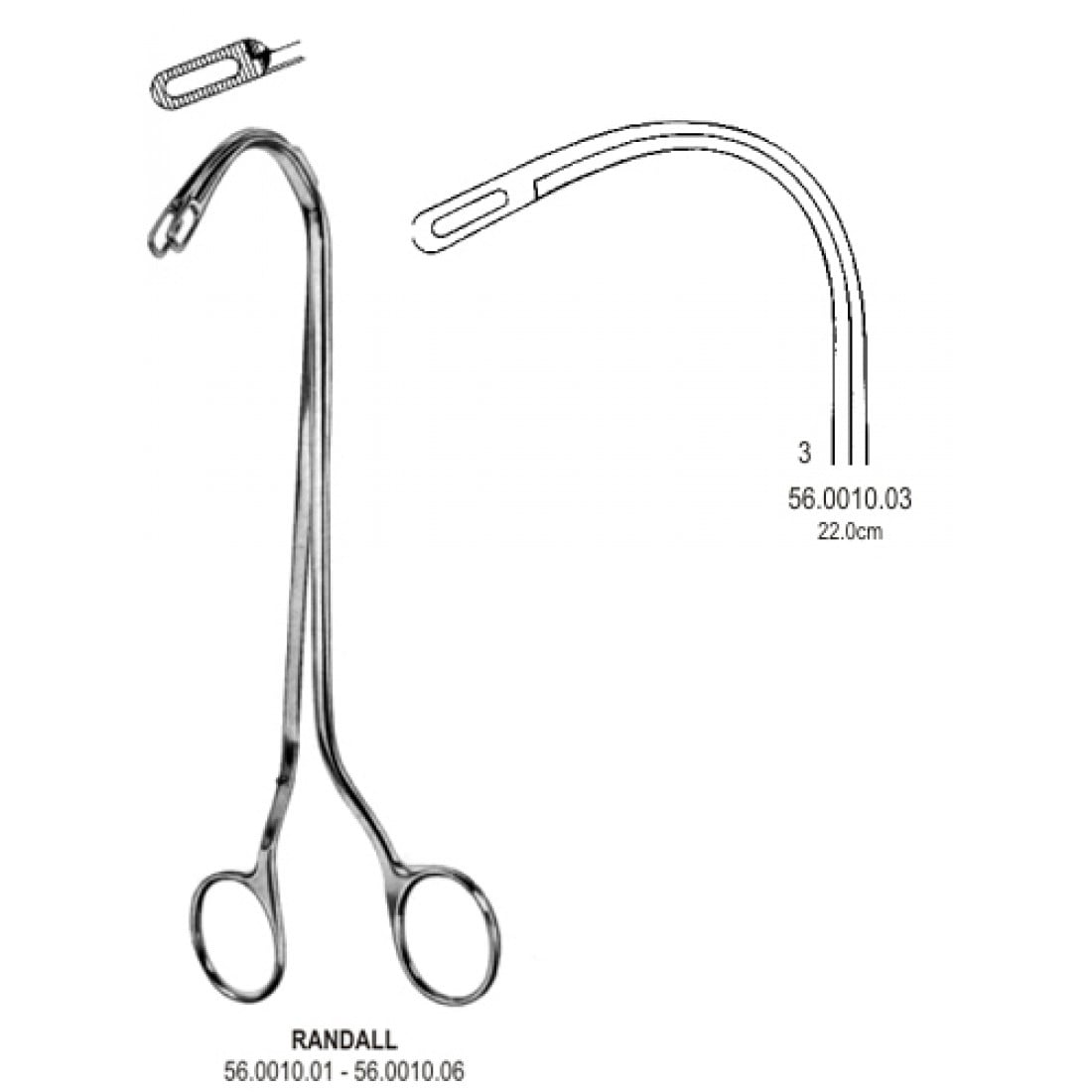 56.0010.03 Randal Böbrek Taşı  Forsepsi 22cm, Fig.3
