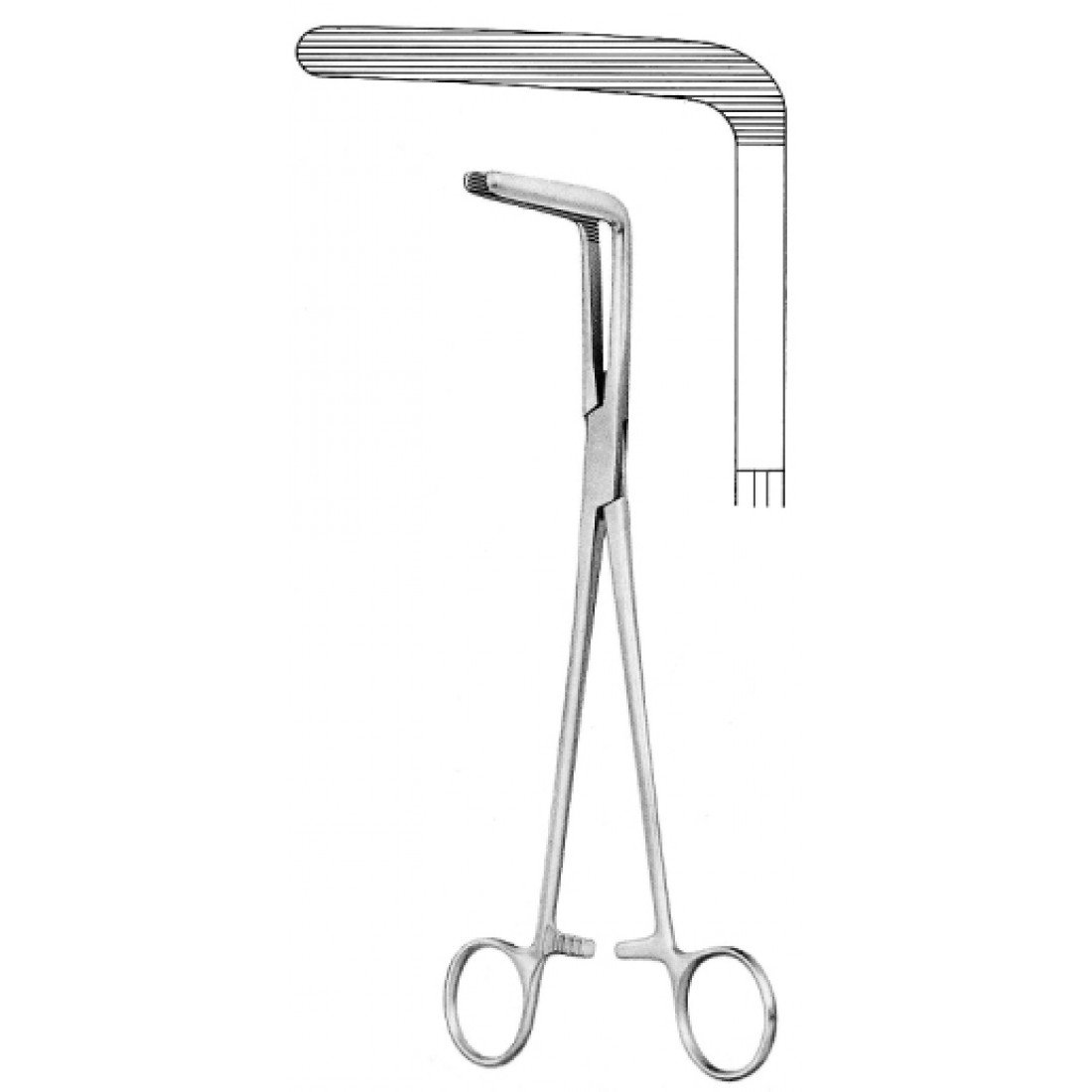 14.0586.21 Wertheim Cullen  Histerektomi Forseps 21.5cm