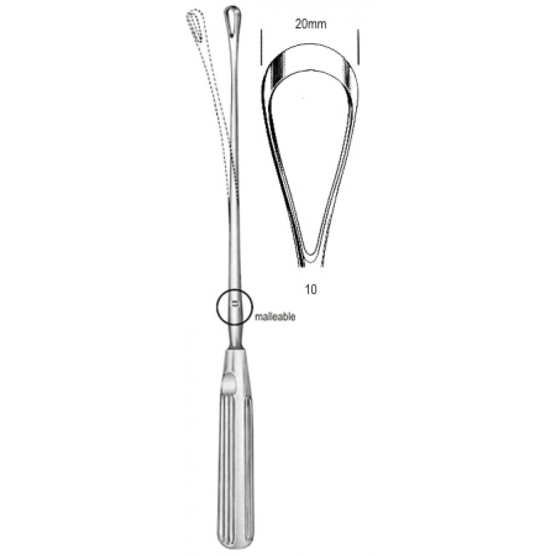 60.0844.20 Sims Rahim Küreti Bükülebilir Keskin 20mm 31cm Fig.10